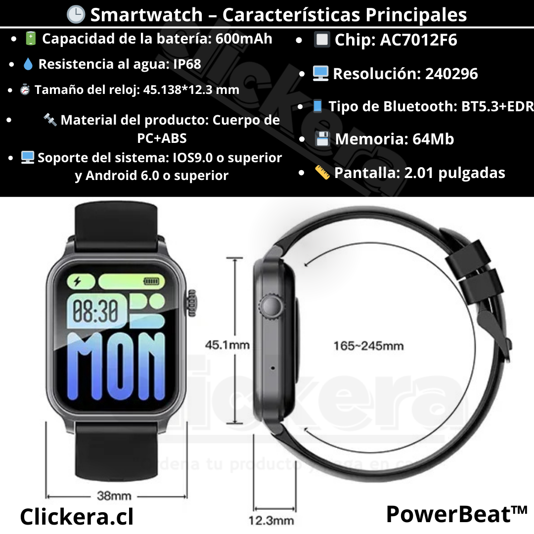 ⌚✨ Tu salud y estilo al alcance con el Smart Watch HW22 PRO💖📲